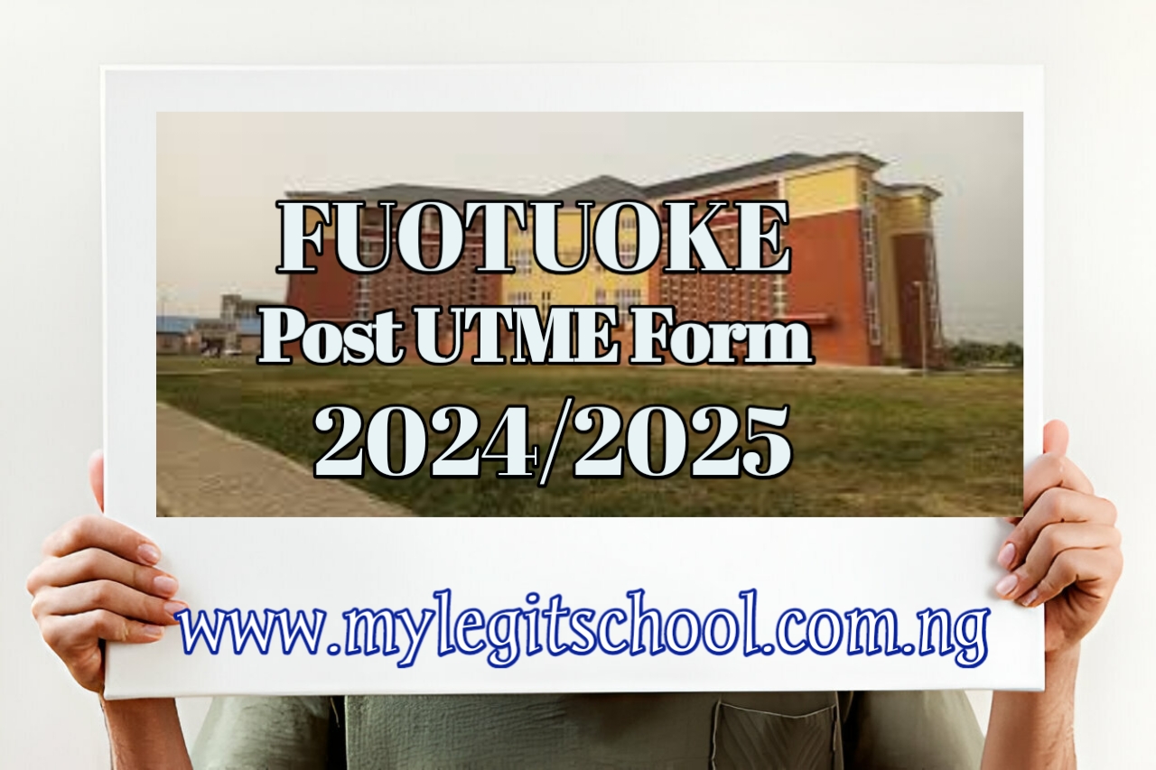 FUOTUOKE post UTME Form| Federal University Otuoke post UTME Form