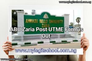 ABU Zaria Post UTME Form