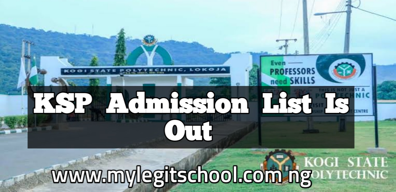 Kogi State Polytechnic Admission List