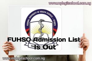 FUHSO Admission List