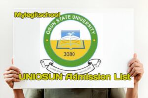 UNIOSUN ADMISSION | UNIOSUN ADMISSION PORTAL FOR FRESHERS | UNIOSUN ADMISSION List